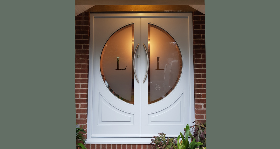 Designed to order accoya double front door